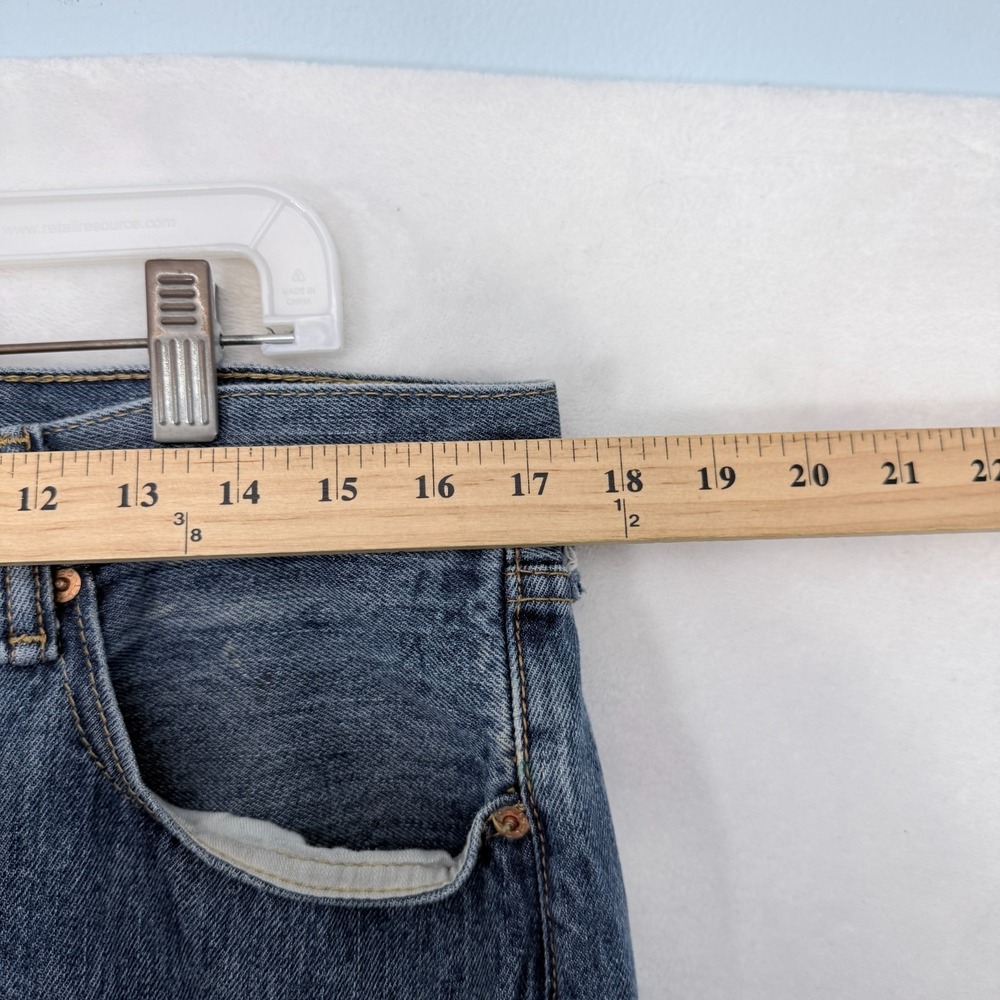 Levis 501 Jeans Mens 34x30 (34x28) Blue Original Straight Leg - Picture 4 of 10
